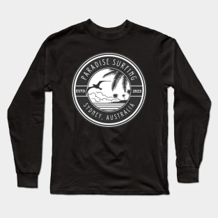 Black and White Surfing T-shirt Long Sleeve T-Shirt